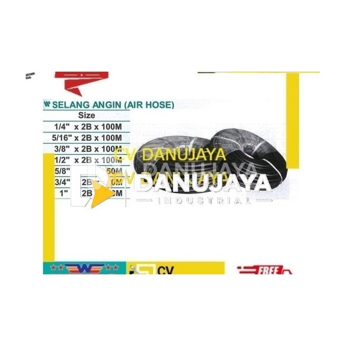 Air Hose. Selang angin Size 3/8 Inch x 2B x 100 Meter - Wipro