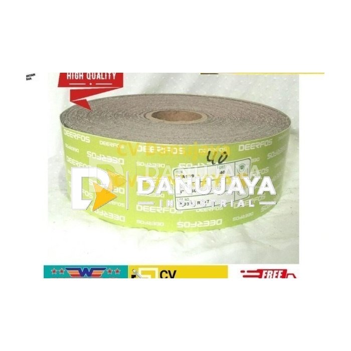 Amplas Roll Kain Semi Flexible Size 4" x 50 M Grit 60 - Deerfos KA162