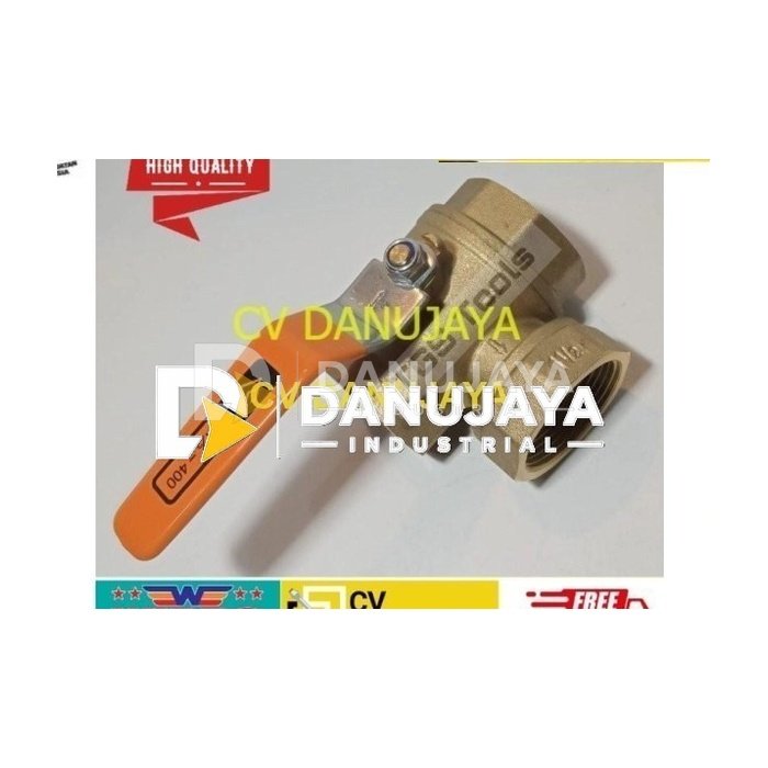 BALL VALVE 3 WAY 1 1/2" Kuningan / Kran Cabang Triway Sailing - Onda