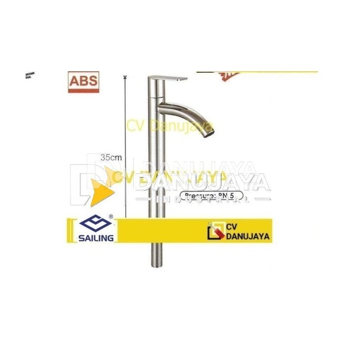 Basin Faucet Long Kran Washtafel Panjang 35cm 1/2 Inch Sailing SM8806
