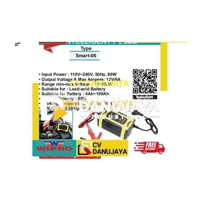 Battery Charger Digital Intelligent Pulse for 12V Wipro Smart-06