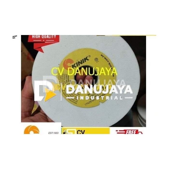 batu gerinda duduk 6" grit 100 KINIK WA 100 KV 150 x 13 x 31.75 mm