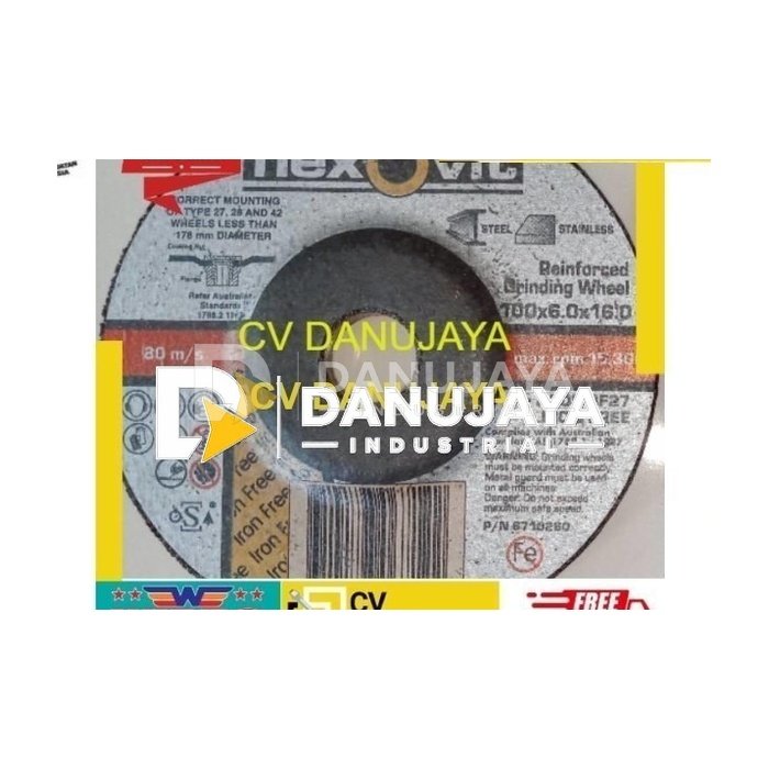 BATU GERINDA FLEXOVIT 4 inch x 6 mm POLES 100 x 6 x 16