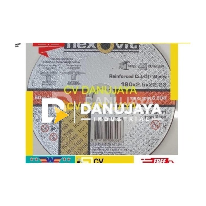 BATU GERINDA FLEXOVIT 7 inch x 2.5 mm CUTTING POTONG 180 x 2.5 x 22.23