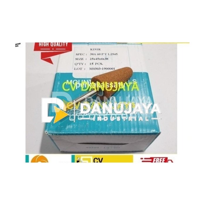 BATU GERINDA Gurinda BOTOL L2545 25 x 45 x 6 MM KINIK MOUNTED STONE