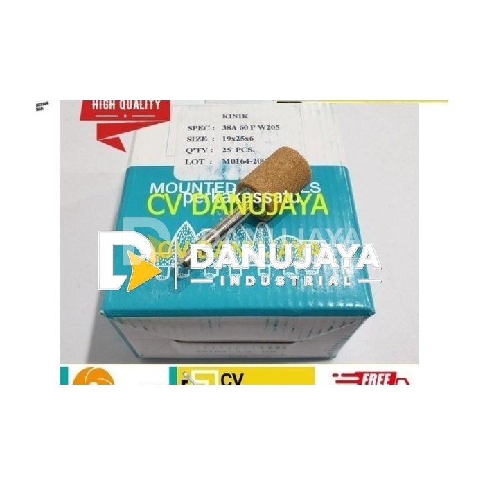 BATU GERINDA Gurinda BOTOL W205 19 x 25 x 6 MM KINIK MOUNTED STONE