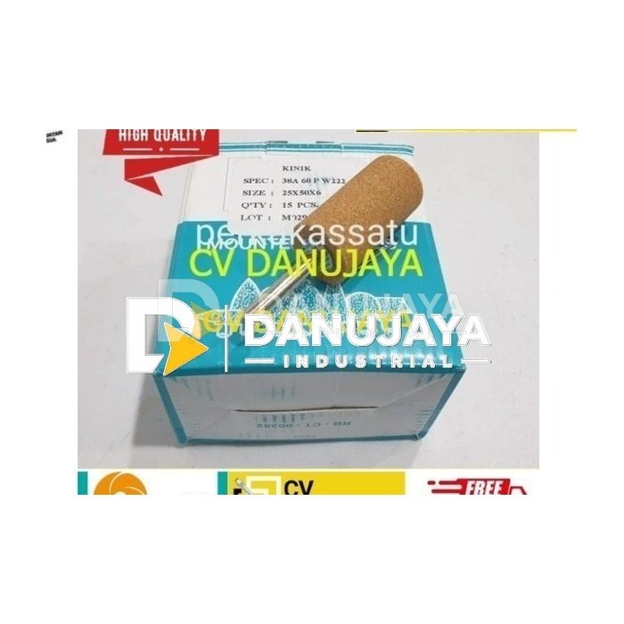 BATU GERINDA Gurinda BOTOL W222 25 X 50 X 6 MM KINIK MOUNTED STONE