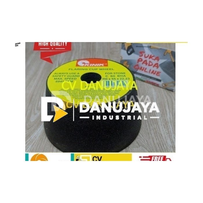 Batu mangkok asah Gerinda Diamond flaring cup KINIK 4"