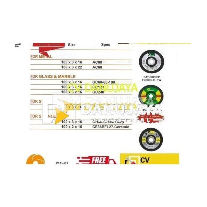 Batu Selep Flexible 100 x 3 x 16 mm AC60 For Metal Kinik TW