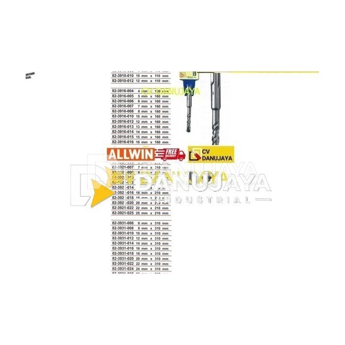 Bor - SDS Plus Hammer Drill 4x110 mm - Allwin