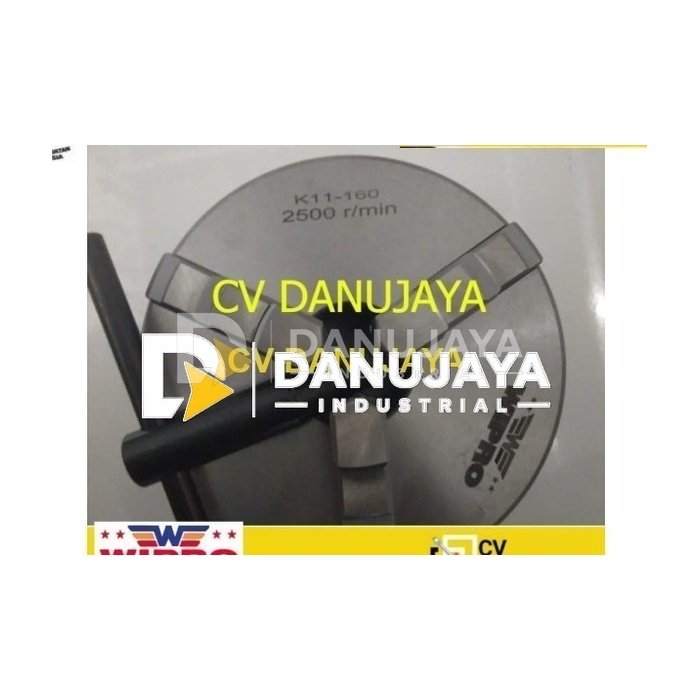 Catok Claw Chuck Kepala Mesin Bubut 3 Kaki 6 inchi 160mm Wipro New