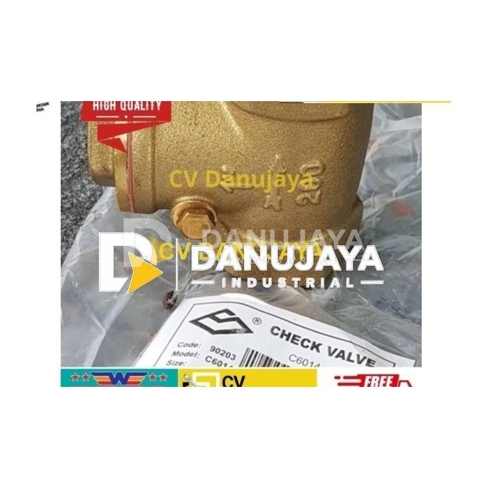Check Valve 2" Inch inchi Klep Tabok SWING Foot Kuningan Onda Sailing