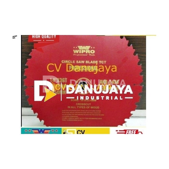 circular saw WIPRO 36T mata gergaji table cut tanduk 14" Inch hardwood