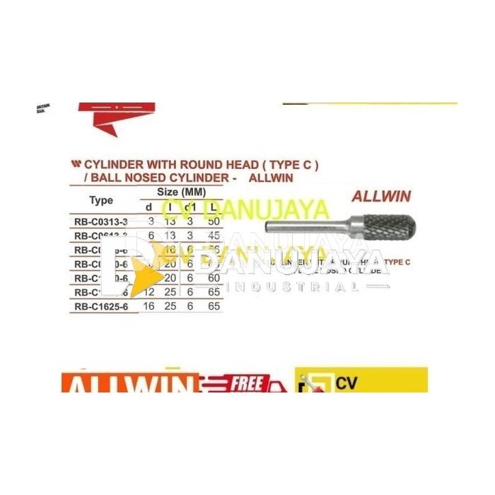 Cylinder With Round Head Type C RB-C0313-3 - Allwin