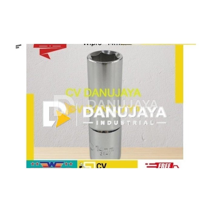 deep wall wipro 1/2" 6pt 14mm mata sock panjang