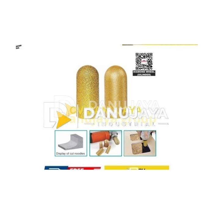 Diamond Wheel Silinder M10 – Batu Asah Diamond Grinder Bit 20mm / 30mm Grit #46 #100 Untuk Beton & Marmer