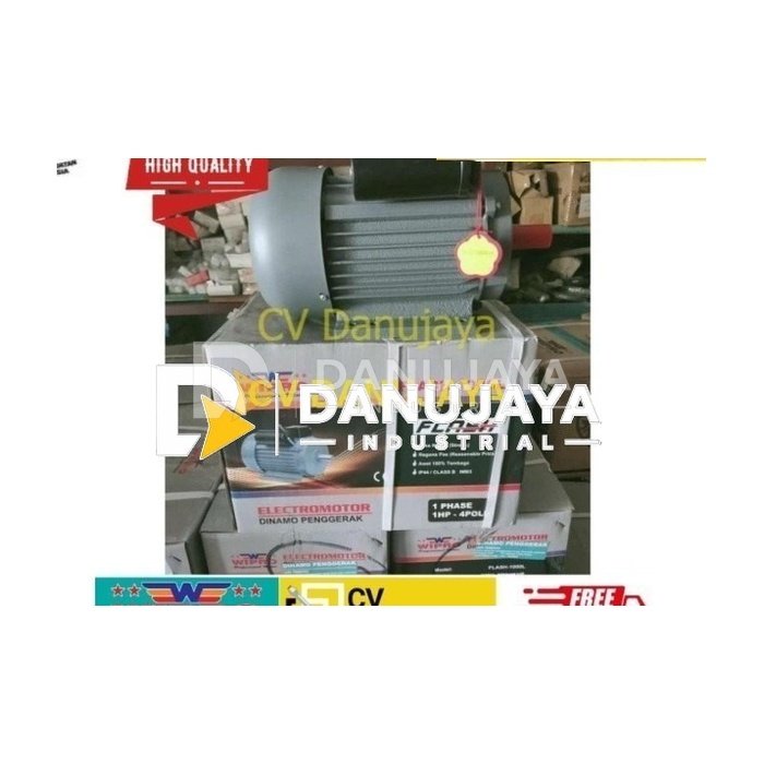 Dinamo Penggerak Electromotor Flash 1000L Wipro 1 Phase 1HP 4P 4 Pole