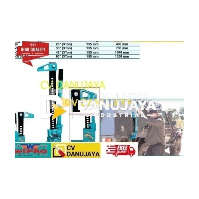 Dongkrak Jack Dongkrak Offroad Car Jack Dongkrak Kereta Xtream Farm Jack (Farm Jack) Size 33" Kapasitas 3Ton WIPRO