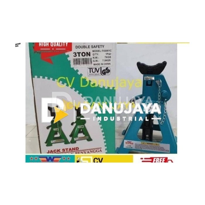 Dongkrak Penyangga Mobil Jack Stan 3 Ton Wipro Double Safety
