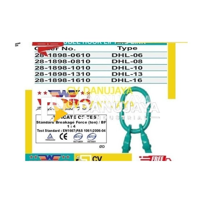 double dobel hook lifting link DHL 13 Wipro