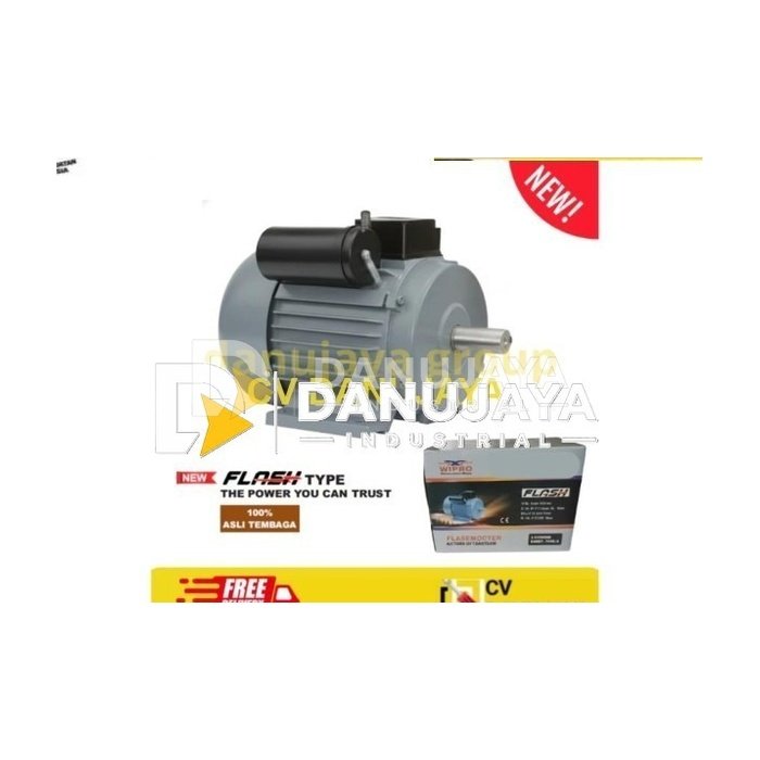 ELECTRO MOTOR/DINAMO WIPRO 1.5 HP 4POLE 1450RPM 1500L FLASH / 1.5 HP 1PH 2POLE 2850RPM