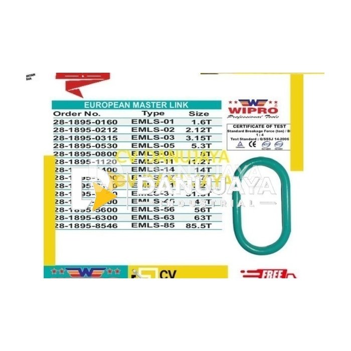 European Master Link Masterlink Oval kap 1.6 ton wipro