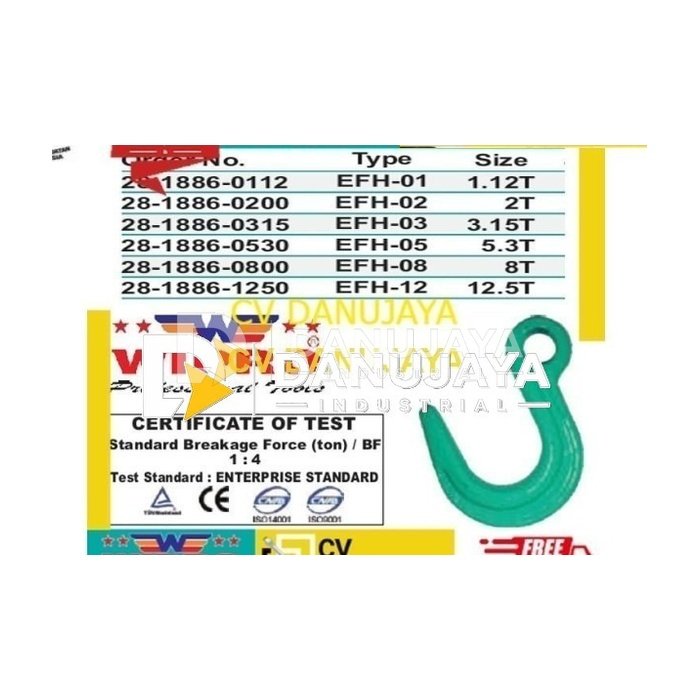 Eye Foundry hook EFH 08 kap 8 Ton Wipro