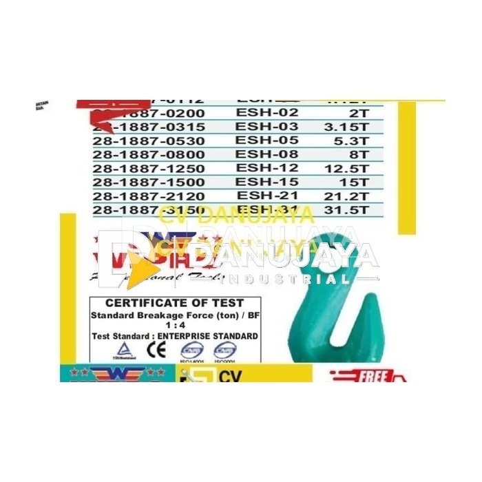 eye Shorting grab hook ESH 01 kap 1.12 ton Wipro