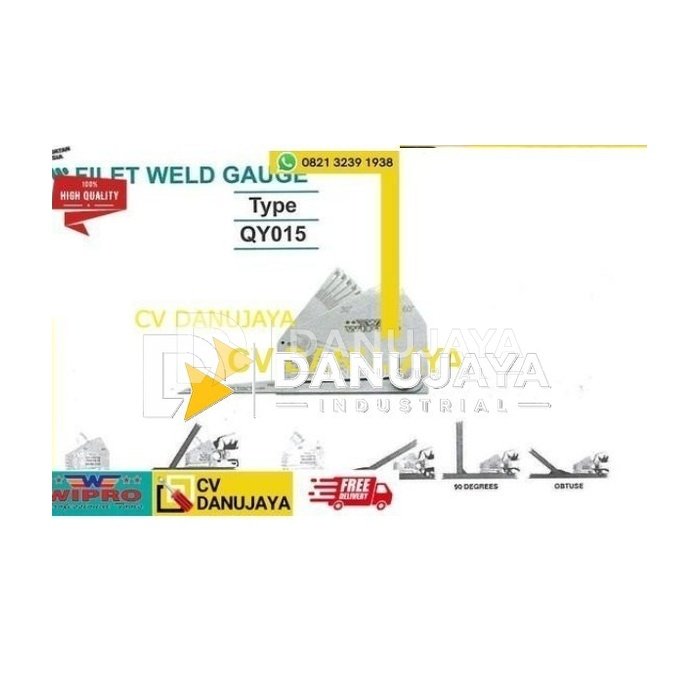 Filet Weld Welding Weld Gauge Alat Ukur Las type QY015 - Wipro