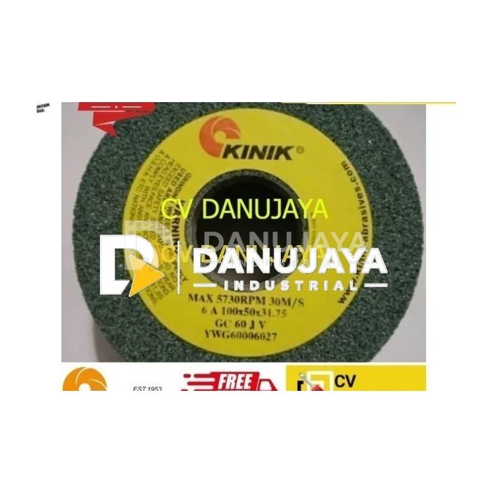 (GJJ) Batu Gerinda Mangkok KINIK 4 inch Green GC 80 JV 100x50x31.75