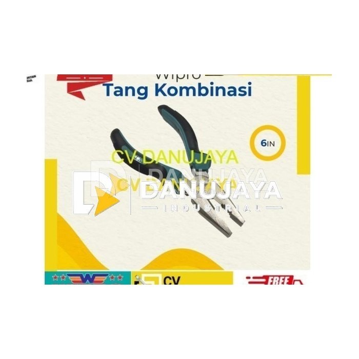 GOSEND Paket Tang Kombinasi Potong Lancip 6" WIPRO Tang Set 3 Pcs CRV