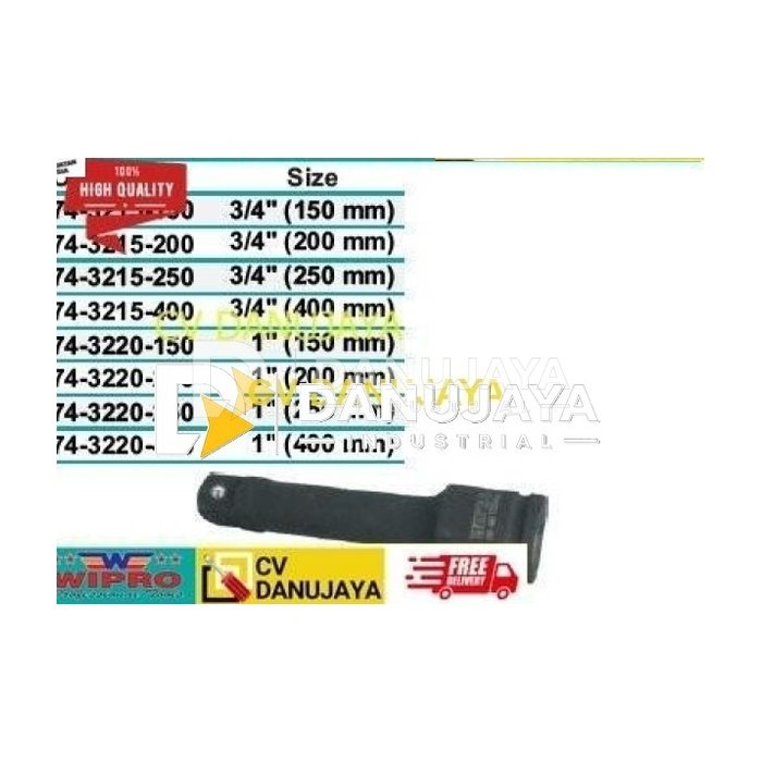 Impact Extension Bar Size 3/4" ( 150mm) WIPRO