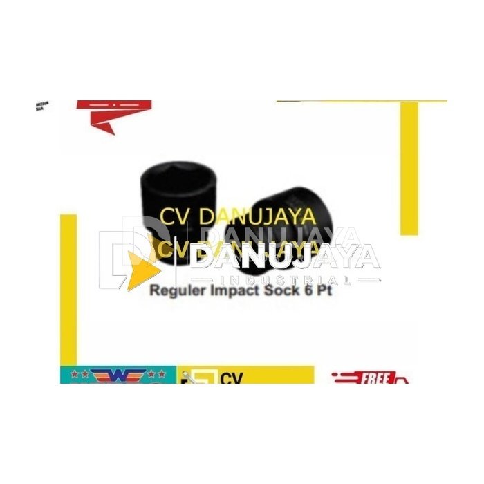 Impact Kunci mata Socket Shock Sok 6 PT Sq Drive 1 inch 75mm Wipro