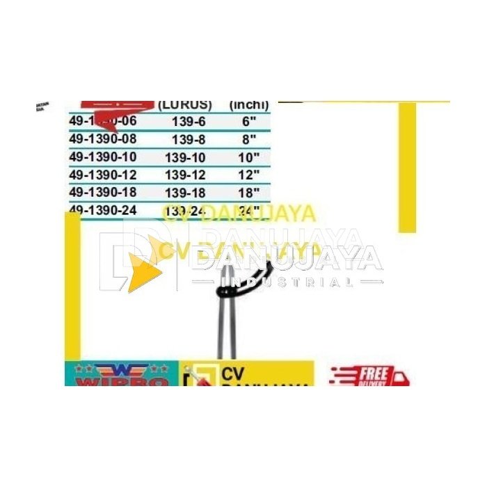Jangka Bubut Stelan M/Kompas Divider Lurus Size 10 inch WIPRO