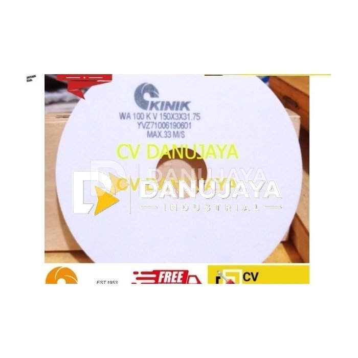 KINIK batu gerinda KINIK Grinding Wheel WA 100 size 150 x 3 x 31.75