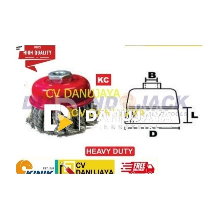 Kinik Sikat Batu Kepang Heavy Duty For Electric Tools Kc Type KC - 44