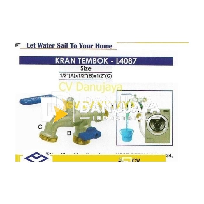 Kran Tembok Two Way Size 1/2 Inch Sailing L4087