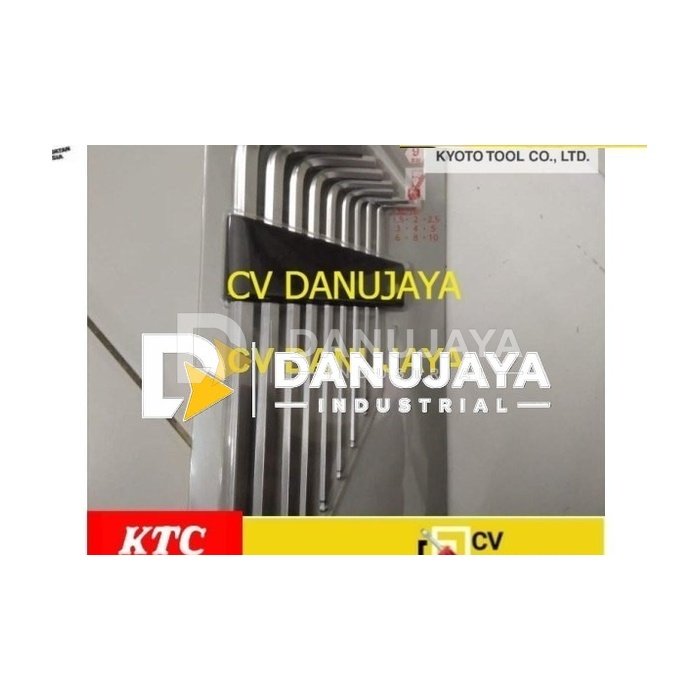 KTC HLD2509 Kunci L Hexagon Set Long Ball Point 1.5-10mm 9pcs