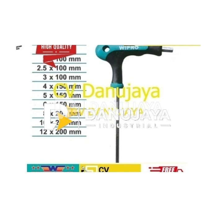 Kunci L Model T Wipro 8 x 200 mm