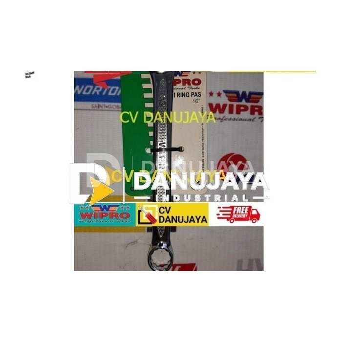 Kunci Ring Pas Combination Wrench Inchi CRV Size 1/2 Inch - Wipro