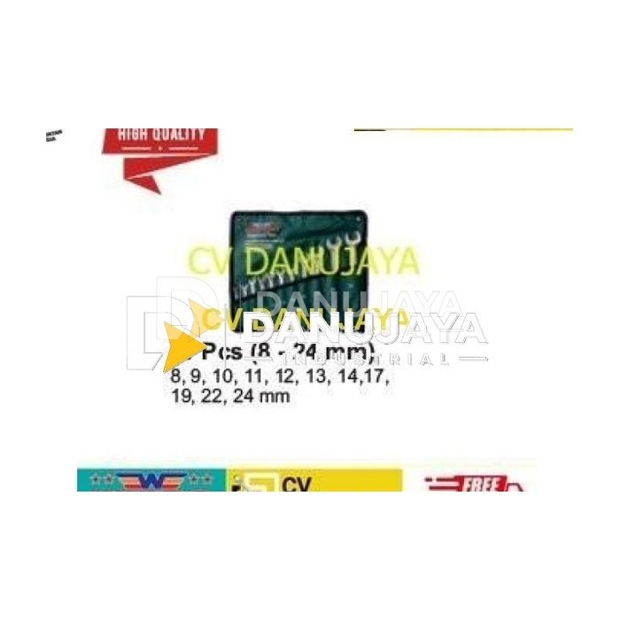 Kunci Ring Pas Set (CR) CRV Size 8-24 mm / 11 Pcs - WIPRO
