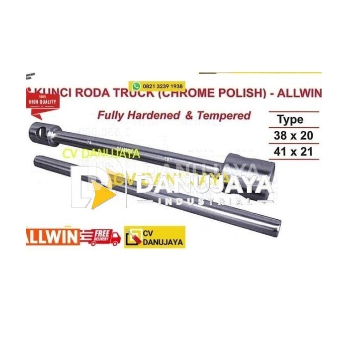 Kunci Roda Truck Fully Hardened Size Varian 38x20 & 41x21 Allwin