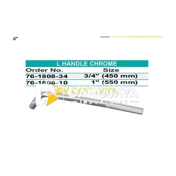 L Handle chrome 3/4" (450 mm) Wipro