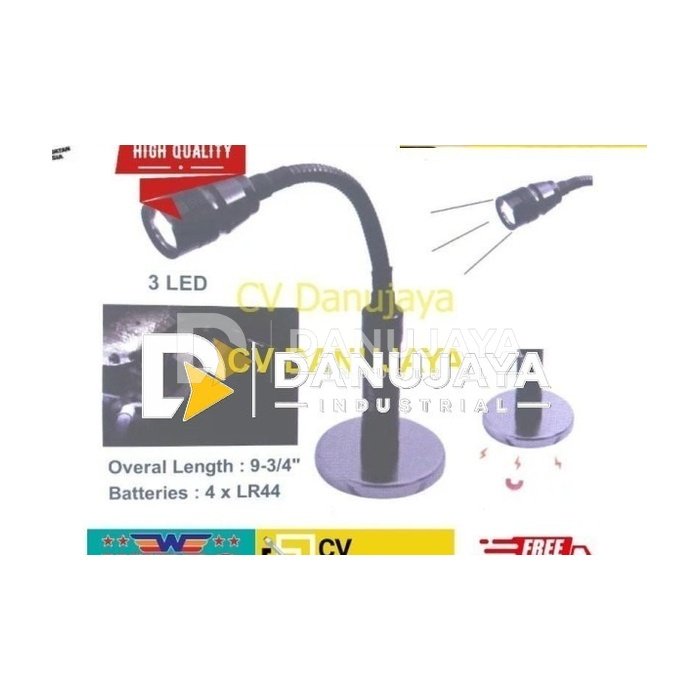 Lampu Kerja Senter Mesin LED Flexible Dengan Magnet - Wipro LKF01