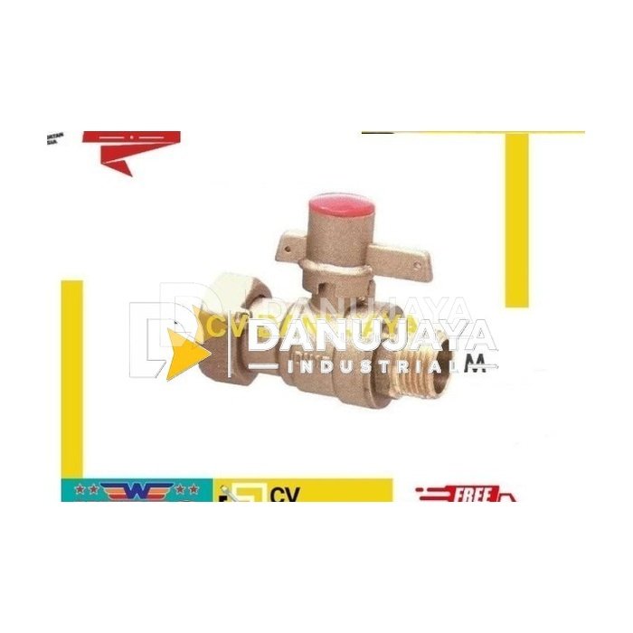 Lockable Ball Valve (M x F) Size 1/2M x 3/4F - Sailing B1048