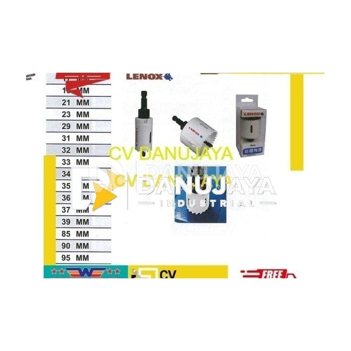 MATA BOR ARBORED HOLESAW DRILL BIMETAL LENOX USA WIPRO SIZE 14 mm