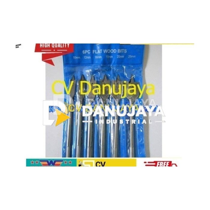 MATA BOR KAYU KIPAS SET RABBIT 6PCS