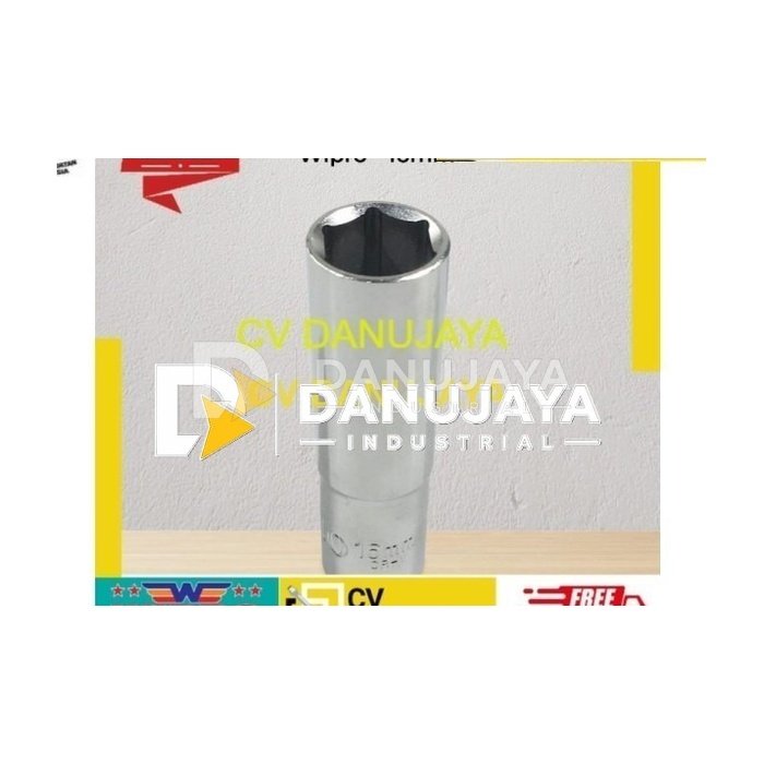 Mata Sock shocket soket sok Panjang Deep Wall 16mm 1/2" DR 6PT Wipro