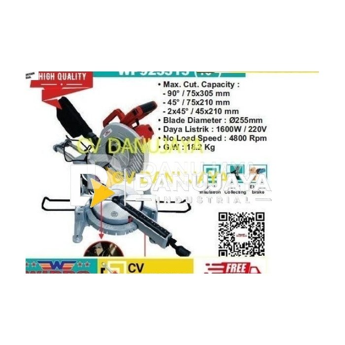 MEsin Gergaji MITRE SAW MACHINE WP925515 (10") WIPRO