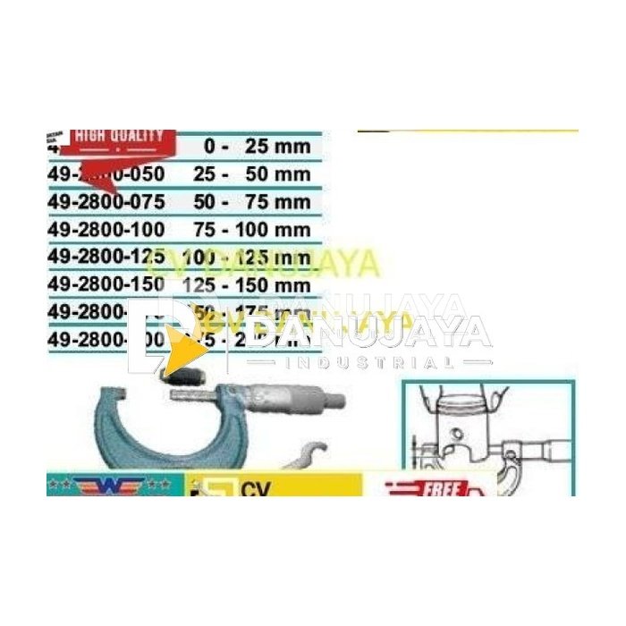 Micrometer Mikrometer Outside Luar Japan Type Size 175-200 mm WIPRO